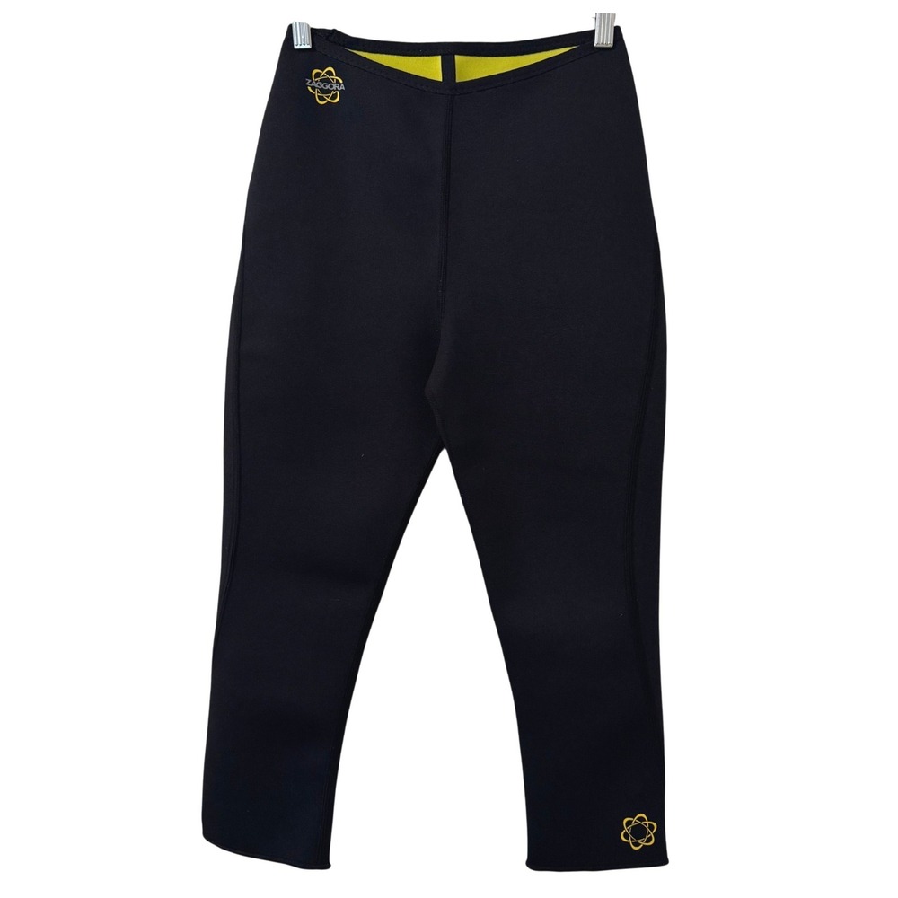 Zaggora Hot Pants Celu-Lite Neoprene Sauna Capri‎ Leggings Womens S Black
